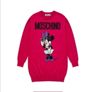 Moschino and H&M collaboration pink dress.